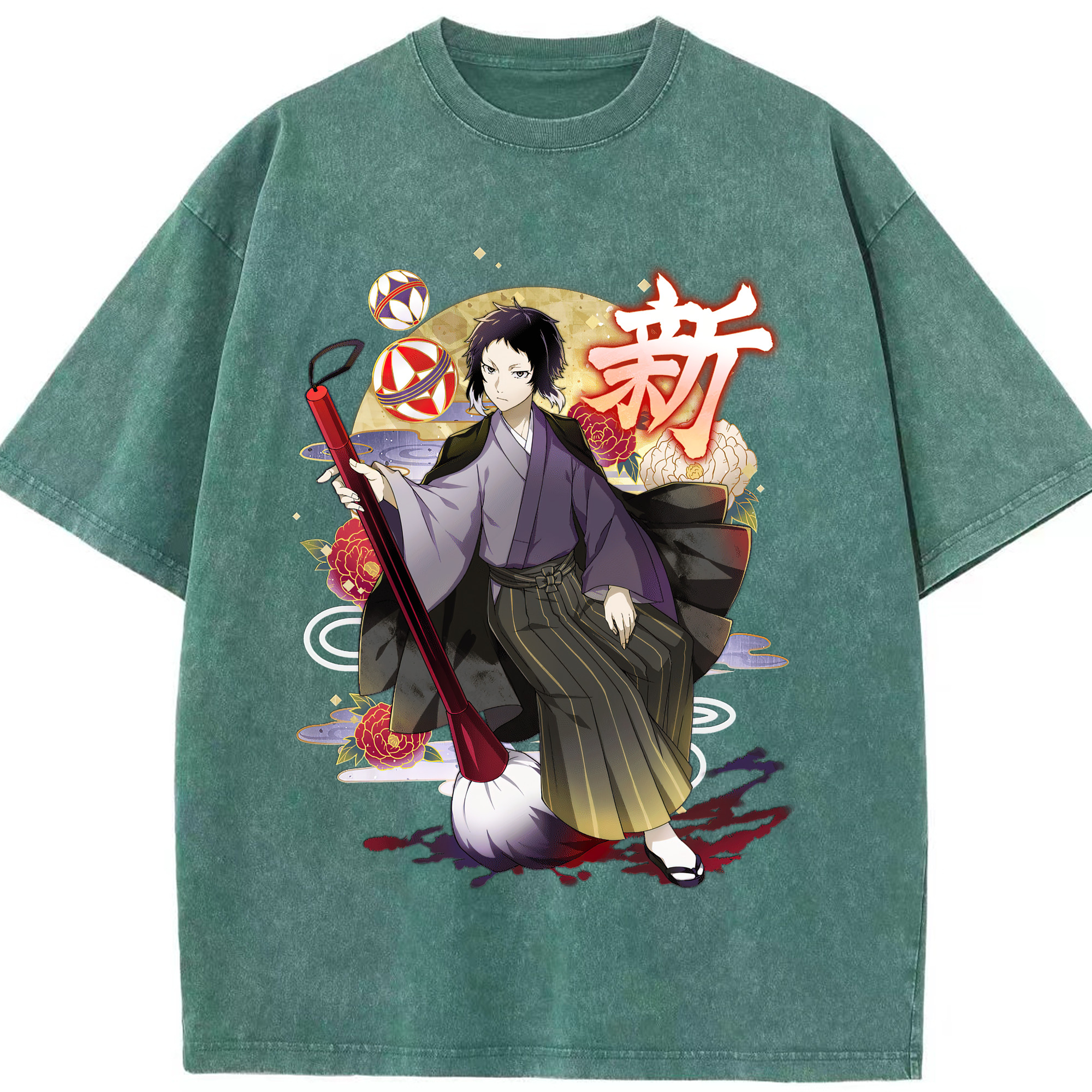 （画像用） 文豪ストレイドッグス Bungo Stray Dogs 綿100% ヴィンテージ風 半袖Tシャツ（フロントプリント）